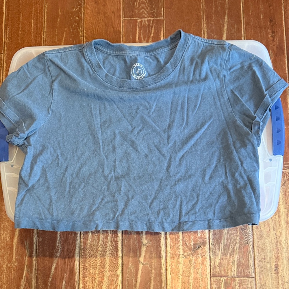 Urban Outfitters Blue Cropped Tee